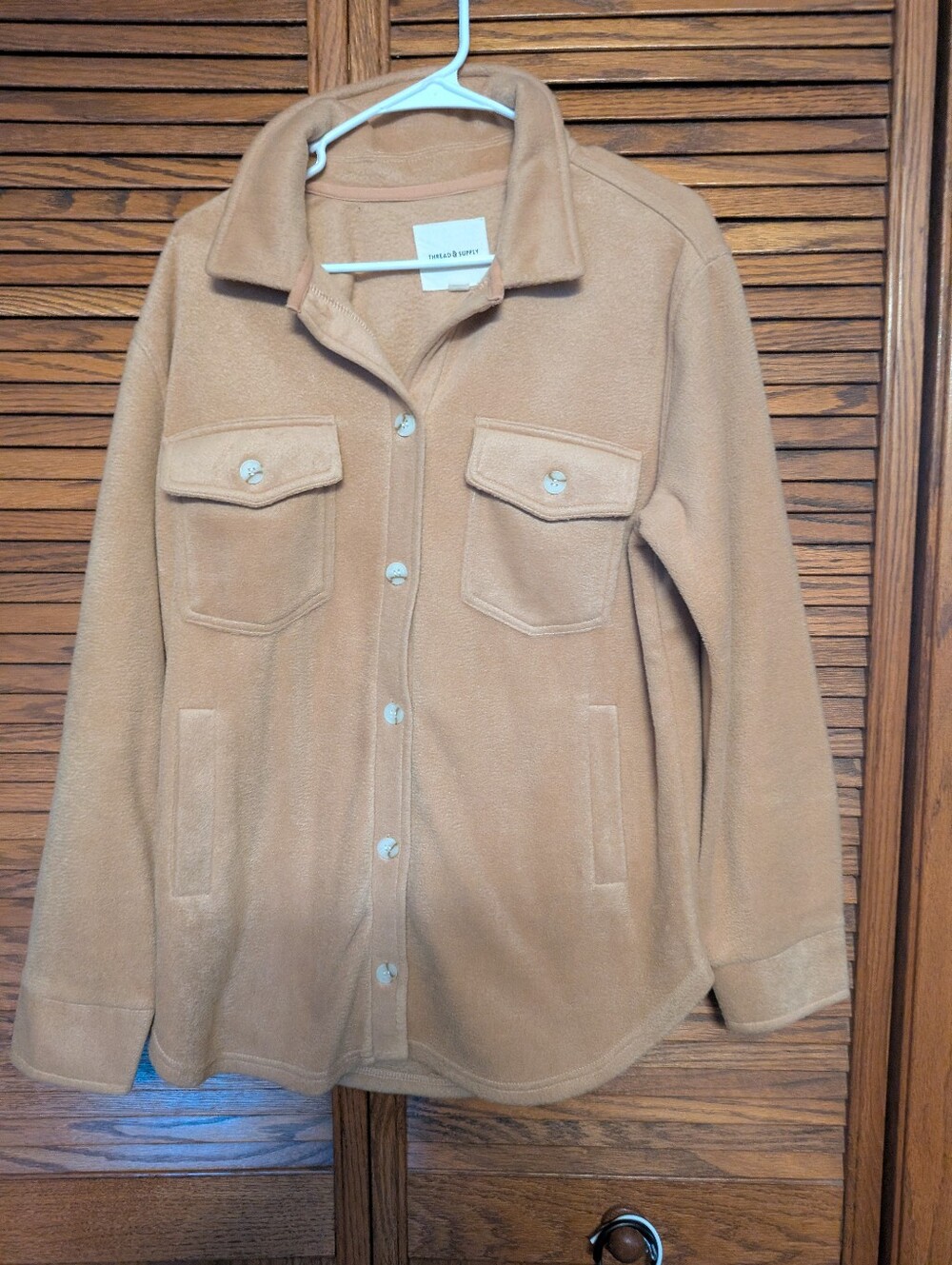 Thread & Supply Soft Feel Tan Jacket Women's Size Medium